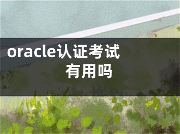 oracle认证考试有用吗