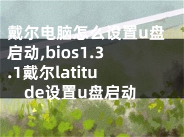 戴尔电脑怎么设置u盘启动,bios1.3.1戴尔latitude设置u盘启动