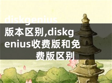 diskgenius版本区别,diskgenius收费版和免费版区别