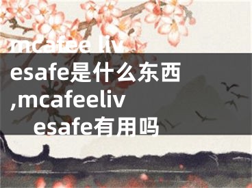 mcafee livesafe是什么东西,mcafeelivesafe有用吗