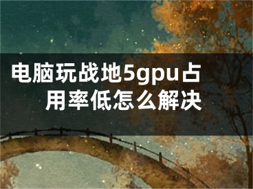 电脑玩战地5gpu占用率低怎么解决