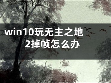 win10玩无主之地2掉帧怎么办