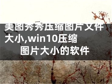 美图秀秀压缩图片文件大小,win10压缩图片大小的软件