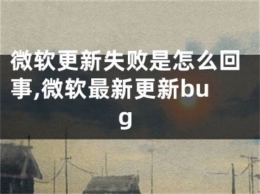 微软更新失败是怎么回事,微软最新更新bug