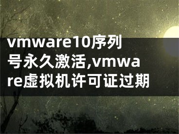 vmware10序列号永久激活,vmware虚拟机许可证过期