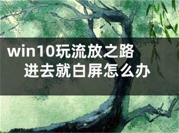 win10玩流放之路进去就白屏怎么办