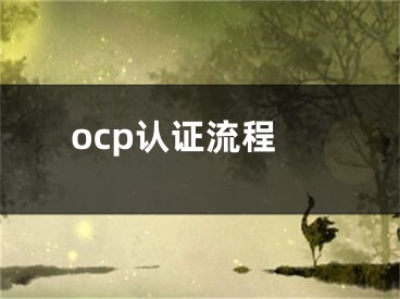 ocp认证流程