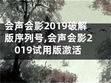 会声会影2019破解版序列号,会声会影2019试用版激活