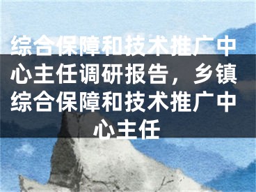 综合保障和技术推广中心主任调研报告，乡镇综合保障和技术推广中心主任