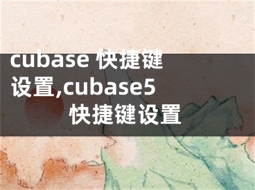 cubase 快捷键设置,cubase5快捷键设置