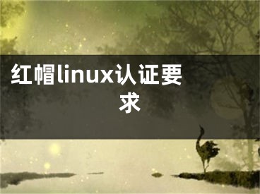 红帽linux认证要求