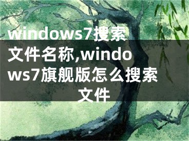 windows7搜索文件名称,windows7旗舰版怎么搜索文件