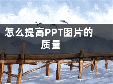 怎么提高PPT图片的质量 