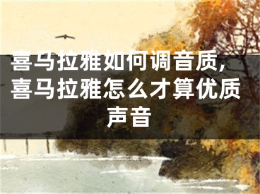 喜马拉雅如何调音质,喜马拉雅怎么才算优质声音