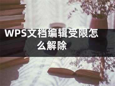 WPS文档编辑受限怎么解除 