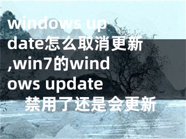 windows update怎么取消更新,win7的windows update禁用了还是会更新