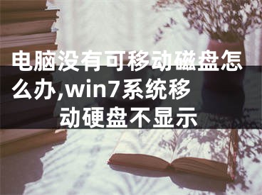 电脑没有可移动磁盘怎么办,win7系统移动硬盘不显示