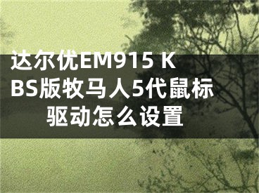 达尔优EM915 KBS版牧马人5代鼠标驱动怎么设置 