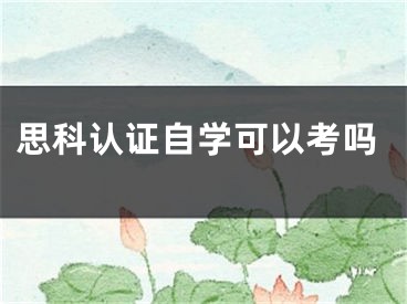 思科认证自学可以考吗