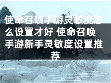 使命召唤手游灵敏度怎么设置才好 使命召唤手游新手灵敏度设置推荐