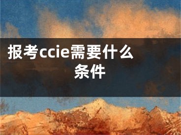 报考ccie需要什么条件