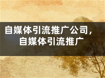 自媒体引流推广公司，自媒体引流推广