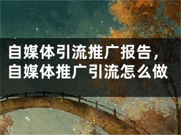 自媒体引流推广报告，自媒体推广引流怎么做