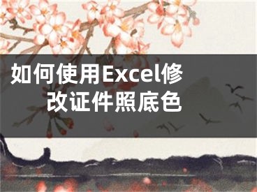 如何使用Excel修改证件照底色 