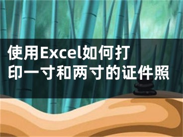 使用Excel如何打印一寸和两寸的证件照 