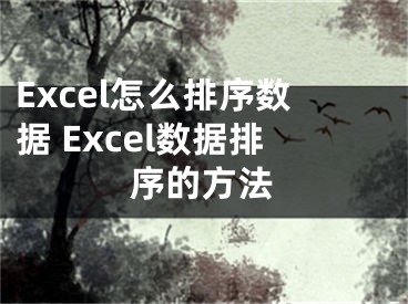 Excel怎么排序数据 Excel数据排序的方法