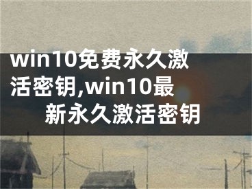 win10免费永久激活密钥,win10最新永久激活密钥