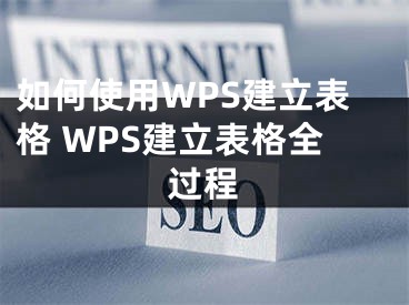 如何使用WPS建立表格 WPS建立表格全过程