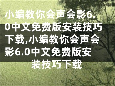 小编教你会声会影6.0中文免费版安装技巧下载,小编教你会声会影6.0中文免费版安装技巧下载