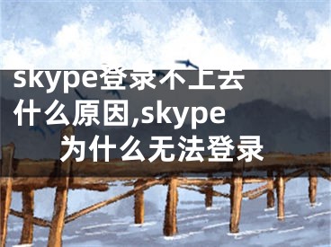 skype登录不上去什么原因,skype为什么无法登录