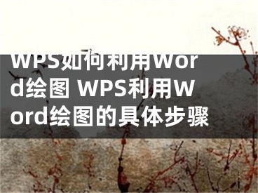 WPS如何利用Word绘图 WPS利用Word绘图的具体步骤