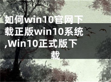 如何win10官网下载正版win10系统,Win10正式版下载