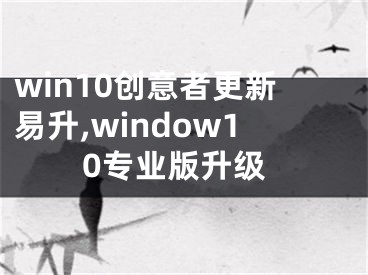 win10创意者更新易升,window10专业版升级