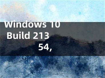 Windows 10 Build 21354,