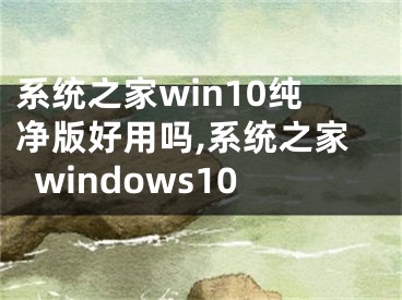 系统之家win10纯净版好用吗,系统之家windows10