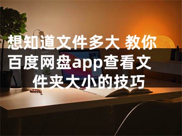 想知道文件多大 教你百度网盘app查看文件夹大小的技巧
