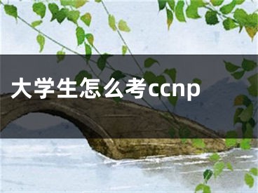 大学生怎么考ccnp