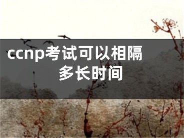 ccnp考试可以相隔多长时间