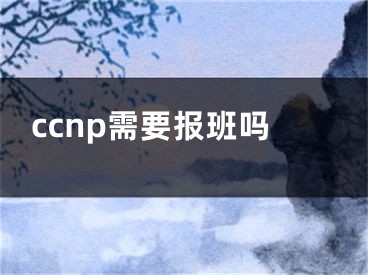 ccnp需要报班吗