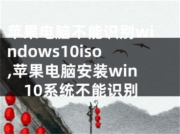 苹果电脑不能识别windows10iso,苹果电脑安装win10系统不能识别