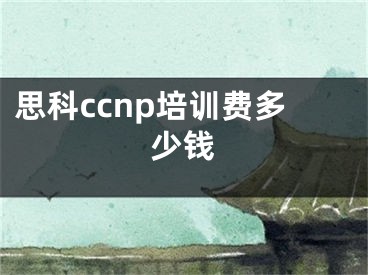 思科ccnp培训费多少钱 