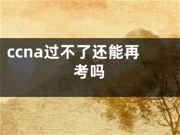 ccna过不了还能再考吗