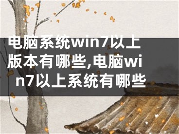 电脑系统win7以上版本有哪些,电脑win7以上系统有哪些