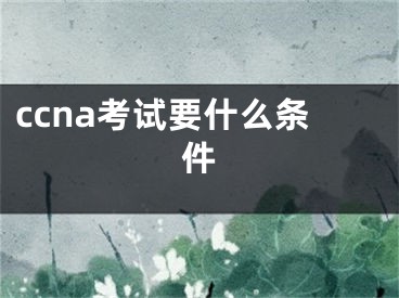 ccna考试要什么条件