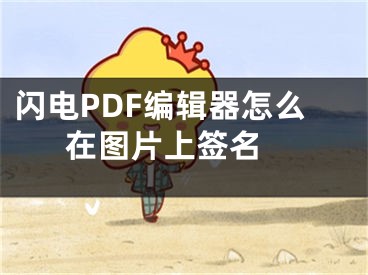 闪电PDF编辑器怎么在图片上签名 