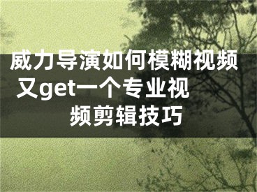 威力导演如何模糊视频 又get一个专业视频剪辑技巧